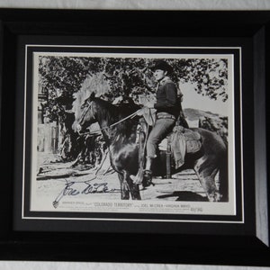 JOEL McCREA Firmato Western Hand passepartout e incorniciato. Rivenditore registrato, non copia o stampa