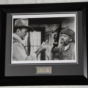 JACK ELAM Firmato Rio Lobo Western Rilegato a mano e incorniciato. Rivenditore registrato Non copia o stampa
