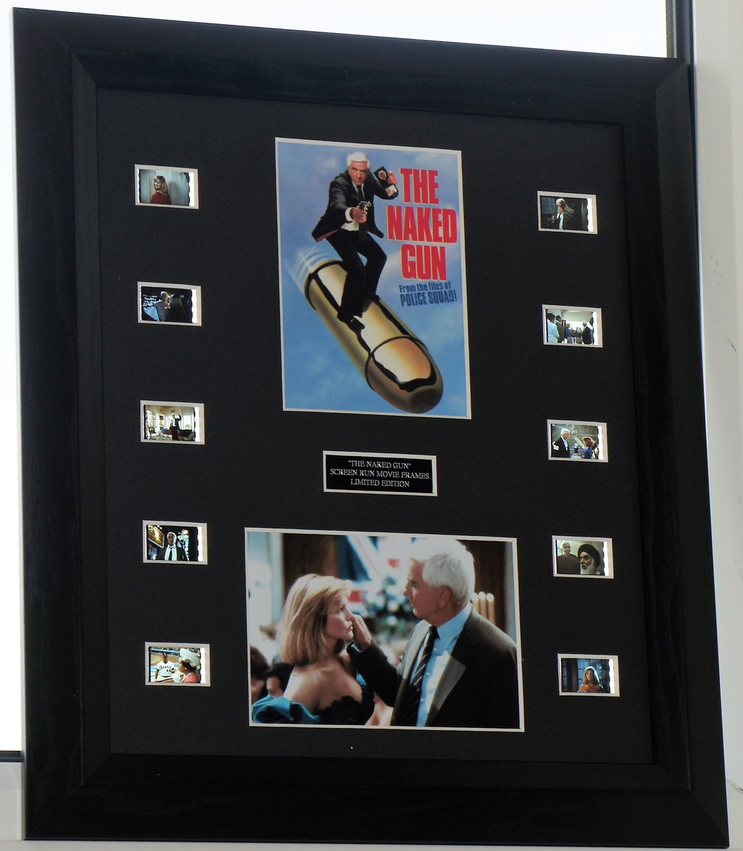 The Naked Gun Leslie Nielsen Priscilla Presley Film Cell Mount Old VERY ...