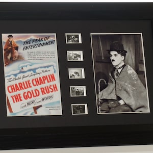 Charlie Chaplin GOLD RUSH Comedy Legends  Film Cell  Mount Rare Screen  Run  Movie Cells  Kings of Comedy