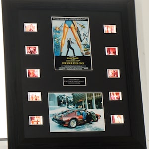 Solo per i tuoi occhi Roger Moore James Bond 007 Film Cell Mount Celle di esecuzione schermo rare