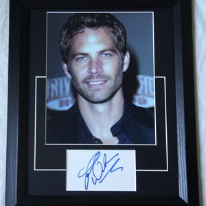 PAUL WALKER signierte signierte mattierte Karte garantiert authentisch registrierter Händler authentisch signiert nicht kopiert oder gedruckt #20325
