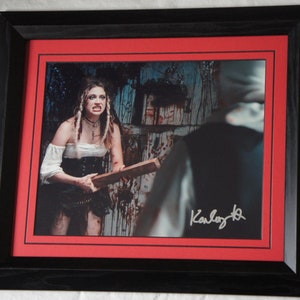KAILEY HYMAN  Signed Brooke Terrifier  2 Matted and framed. . Registered Dealer Not Copy Or Print