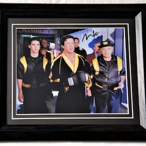 MILO VENTIMIGLIA signed Rare Rocky Balboa photo framed authentic . Registered Dealer  Not Copy or Printed