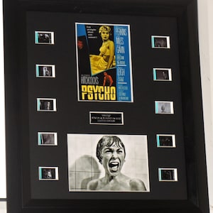 PSYCHO Horror Janet Leigh Anthony Perkins Vera Miles Film Cell  Mount old Rare Screen  Run  Cells Framed