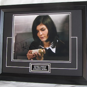 AUDREY TAUTOU Amelie, Da Vinci Code  10 x 8  Photo Framed  Registered Dealer  Not Copy Or Printed Signature