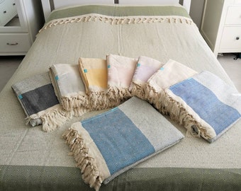 Soft Turkish Blanket | Turkish Throw Blanket | Jacquard Blanket | Handmade Bed Blanket | High-Quality Cotton Throw | Luxury Home Decor