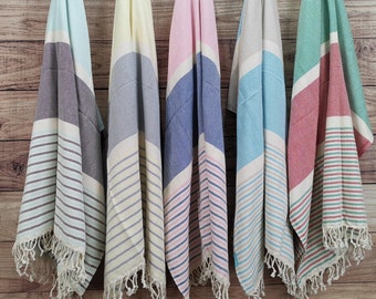 TURKISH TOWEL, Christmas Towel, Eco Friendly Towels, Soft Turkish Towel, Sand Free Towel, Gift For Friend Beach Bath Towels