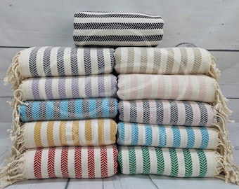 SOFT TURKISH THROW | Eco-Friendly Towels | Cotton Turkish Towel | Sand Free Towel | Premium High-Quality Turkish Towels | Natural Cotton