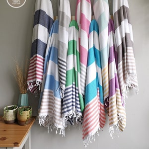TURKISH BEACH TOWEL Cotton Beach Towel,Eco Friendly, Cotton Turkish Sand Free Towels, Gift For Friend