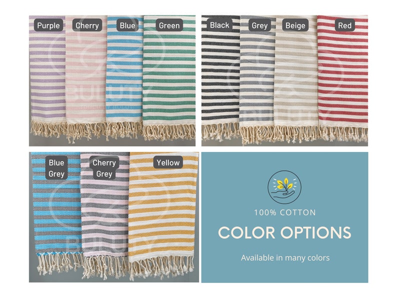 SOFT TURKISH THROW | Eco-Friendly Towels | Cotton Turkish Towel | Sand Free Towel | Premium High-Quality Turkish Towels | Natural Cotton image 7