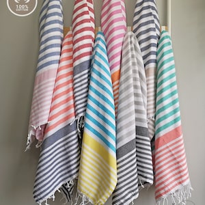 COTTON TURKISH TOWEL, Beach Bath Towel, Quick Dry Bath Towel, Beach Towel, Hammam, Unique Gift, Peshtemal, Eco Friendly Mother's Day Gift