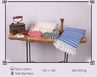 SOFT TURKISH TOWEL, Bath Towel, Eco Friendly Throw, Multipurpose Cotton Turkish Towel Sand Free Towel Gift For Friend Beach Bath Towels