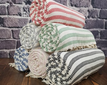 Turkish Cotton Towel | Soft Throw Blanket | Large Beach Towel | Quick Dry Towel | Pool Towel | Bridal Party Gift | Decorative Bed Throw