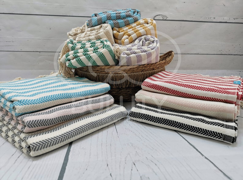 SOFT TURKISH THROW | Eco-Friendly Towels | Cotton Turkish Towel | Sand Free Towel | Premium High-Quality Turkish Towels | Natural Cotton image 8
