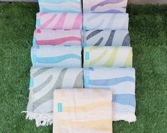 Organic Turkish Towel, Quick Dry Towel, Soft Towel, Thick Towel, Peshtemal Towel, Embroidery, Personalized Gift, Hammam Towel, Vintage Towel