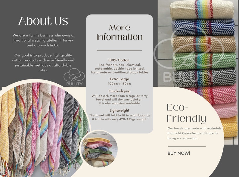May include: A stack of colorful Turkish towels with rainbow stripes. The towels are made of 100% cotton and are eco-friendly, quick-drying, and lightweight. The towels are extra large, measuring 100cm x 180cm. The towels are made with materials that hold the Oeko-Tex certificate for being non-chemical.