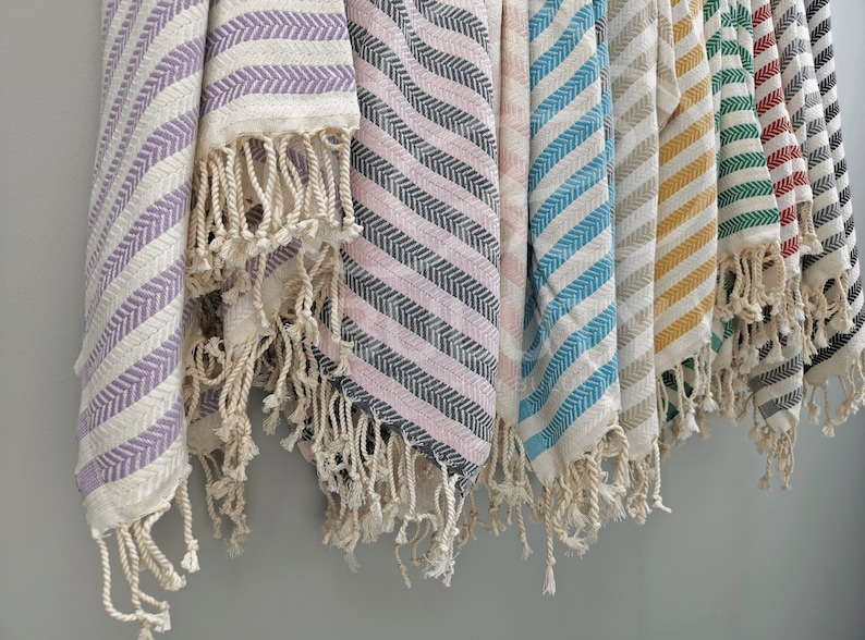 SOFT TURKISH THROW | Eco-Friendly Towels | Cotton Turkish Towel | Sand Free Towel | Premium High-Quality Turkish Towels | Natural Cotton image 6