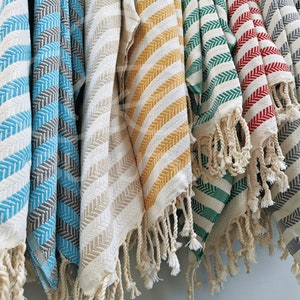 SOFT TURKISH THROW | Eco-Friendly Towels | Cotton Turkish Towel | Sand Free Towel | Premium High-Quality Turkish Towels | Natural Cotton image 4