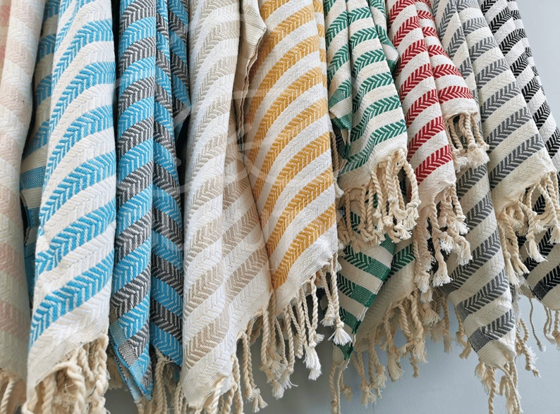 SOFT TURKISH THROW | Eco-Friendly Towels | Cotton Turkish Towel | Sand Free Towel | Premium High-Quality Turkish Towels | Natural Cotton image 4