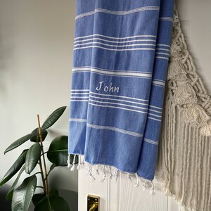 Personalized Turkish Towel, Beach Towel, Quick Dry Bath Towel, Pool Towel, Wedding Gift Towel - View #6
