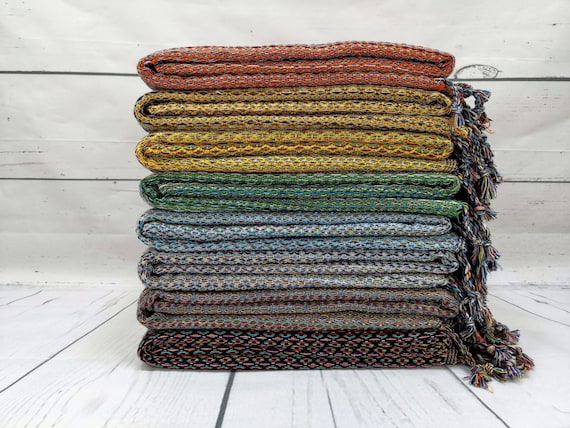 Peshtemal Turkish Cotton Bath Towels Multi-Color Set - 4 Pieces