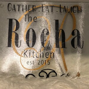 Personalized glass cutting board