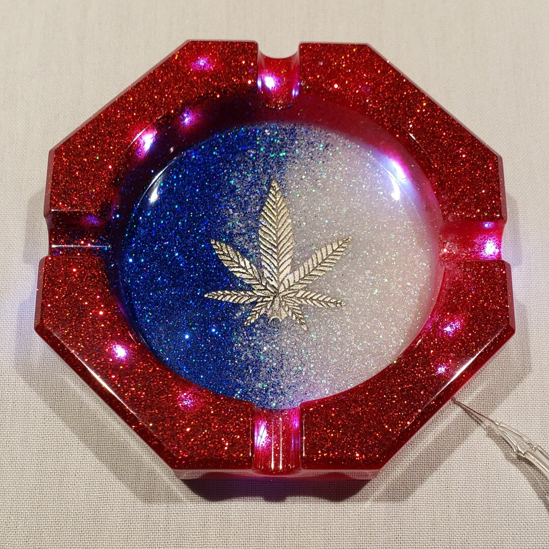 Handmade Resin Epoxy Light up Ashtrays Etsy