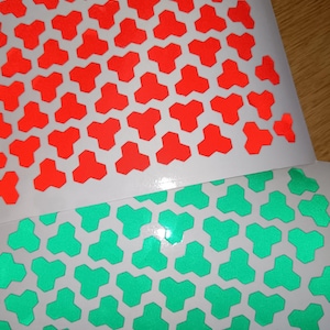 Reflective Geometry Decals, Bicycle, Helmet, Car, Bike Reflective Stickers