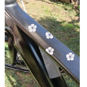 Hibiscus Bike Decals: Decorative Stickers for DIY Projects (Set of 15)