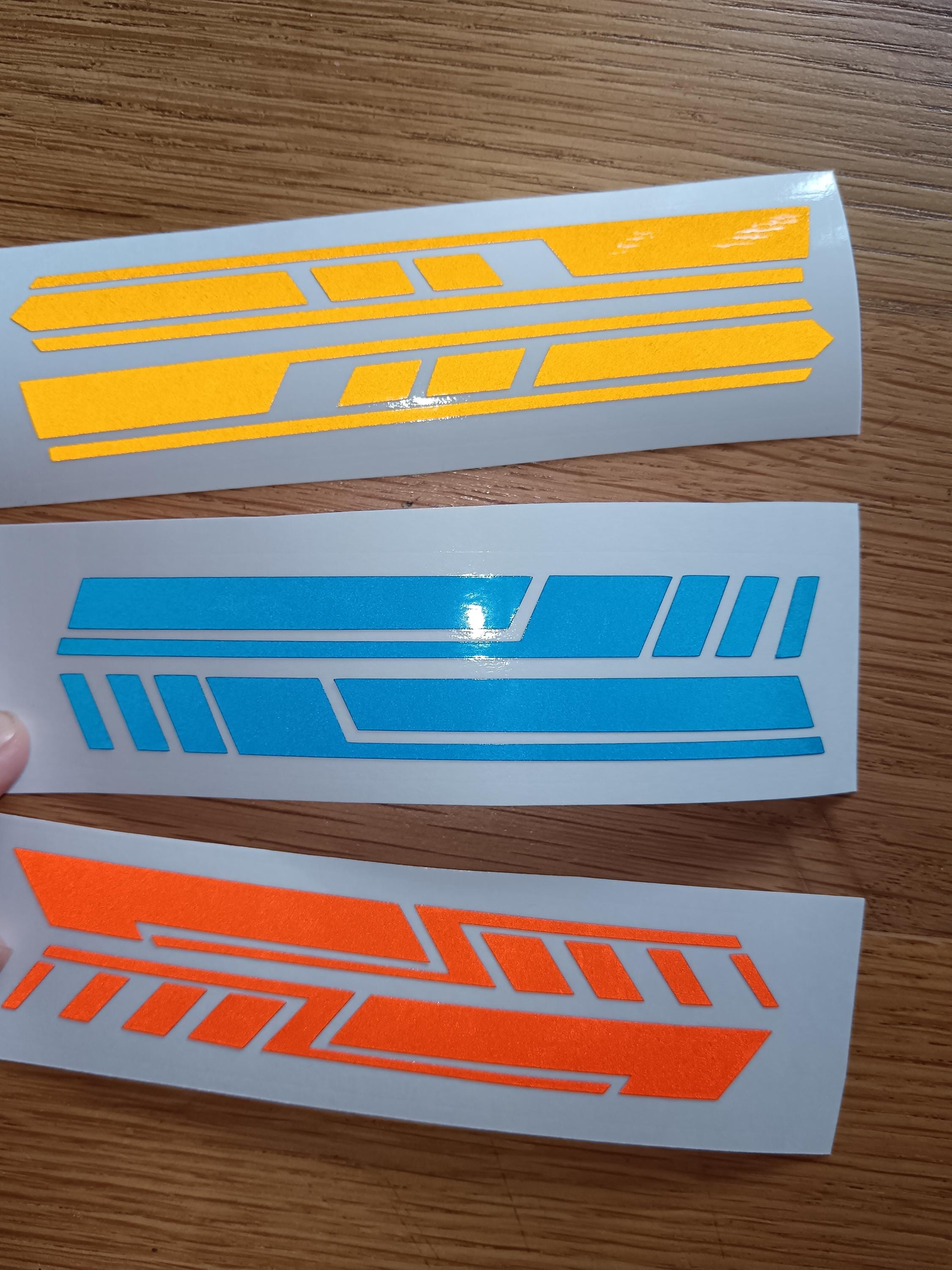 Line Work Decal Reflective Lines and Arrows Decals, Geometry Stripes Stickers (set of 2 ...