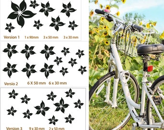 lustige dekorative Aufkleber für Fahrrad, Blumen Fahrrad Aufkleber.