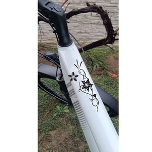 set of two floral decorative decals for DIY projects, flowers and branches stickers