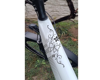 Butterfly and Flowers Decal for all surface, Butterfly and branches stickers