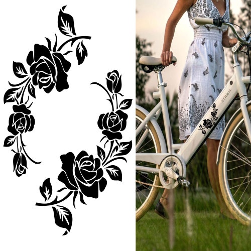 Fun Decorative Bicycle Stickers Flowers and Butterfly Bike Etsy