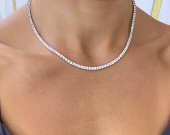 Tennis Necklace Pendant 11 Carat 
