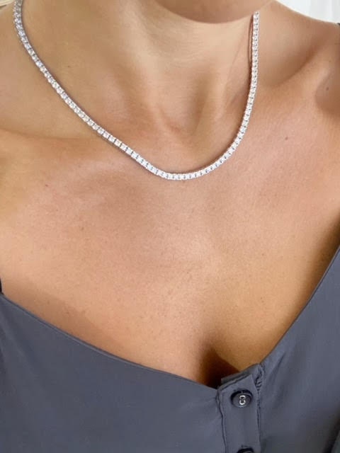 Tennis Necklace Pendant 11 Carat 