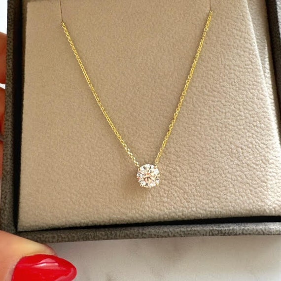 1.00ct Lab Grown Diamond Necklace in 18K White Gold | Ice Jewellery  Australia