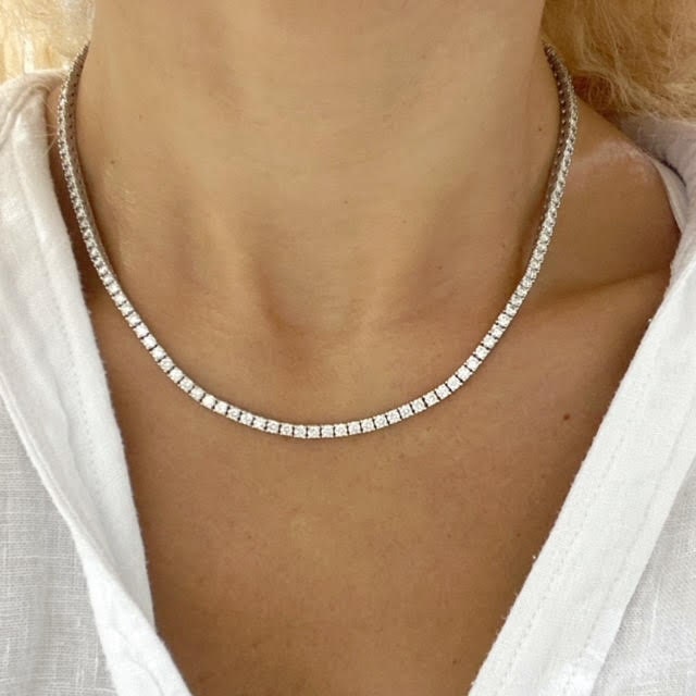 11カラットの天然ダイヤモンドテニスネックレス、ダイヤモンド 11カラットの天然ダイヤモンドテニスネックレス、ダイヤモンド
