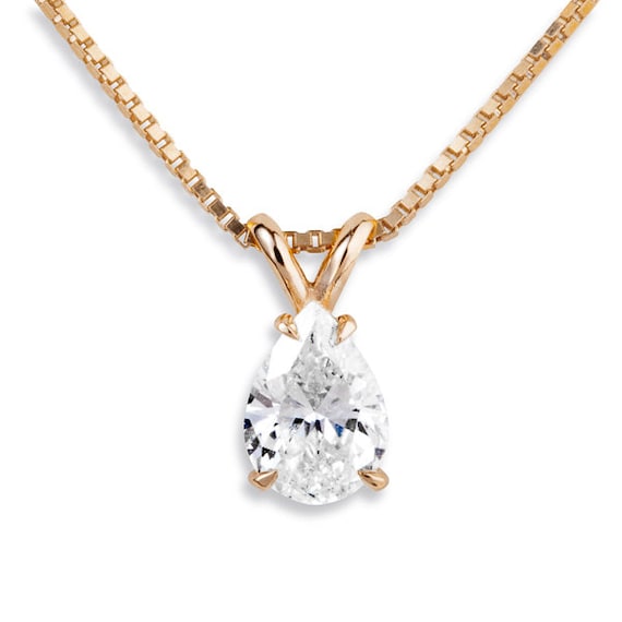 Pear Shaped Diamond Necklace with Pink Diamonds - Dianna Rae Jewelry