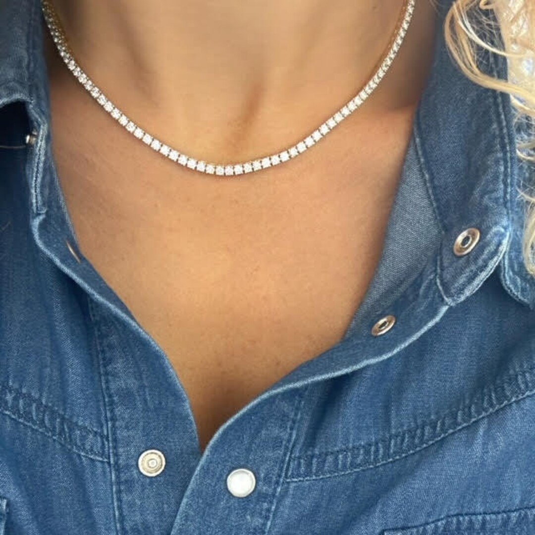 Lab Diamonds  Tennis Necklace