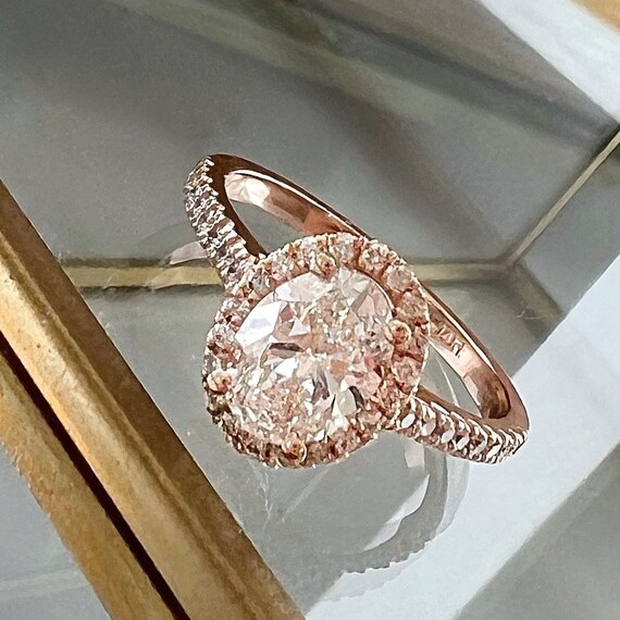1.20 Carat Lab Grown Diamond Engagement Ring Oval Engagement Ring