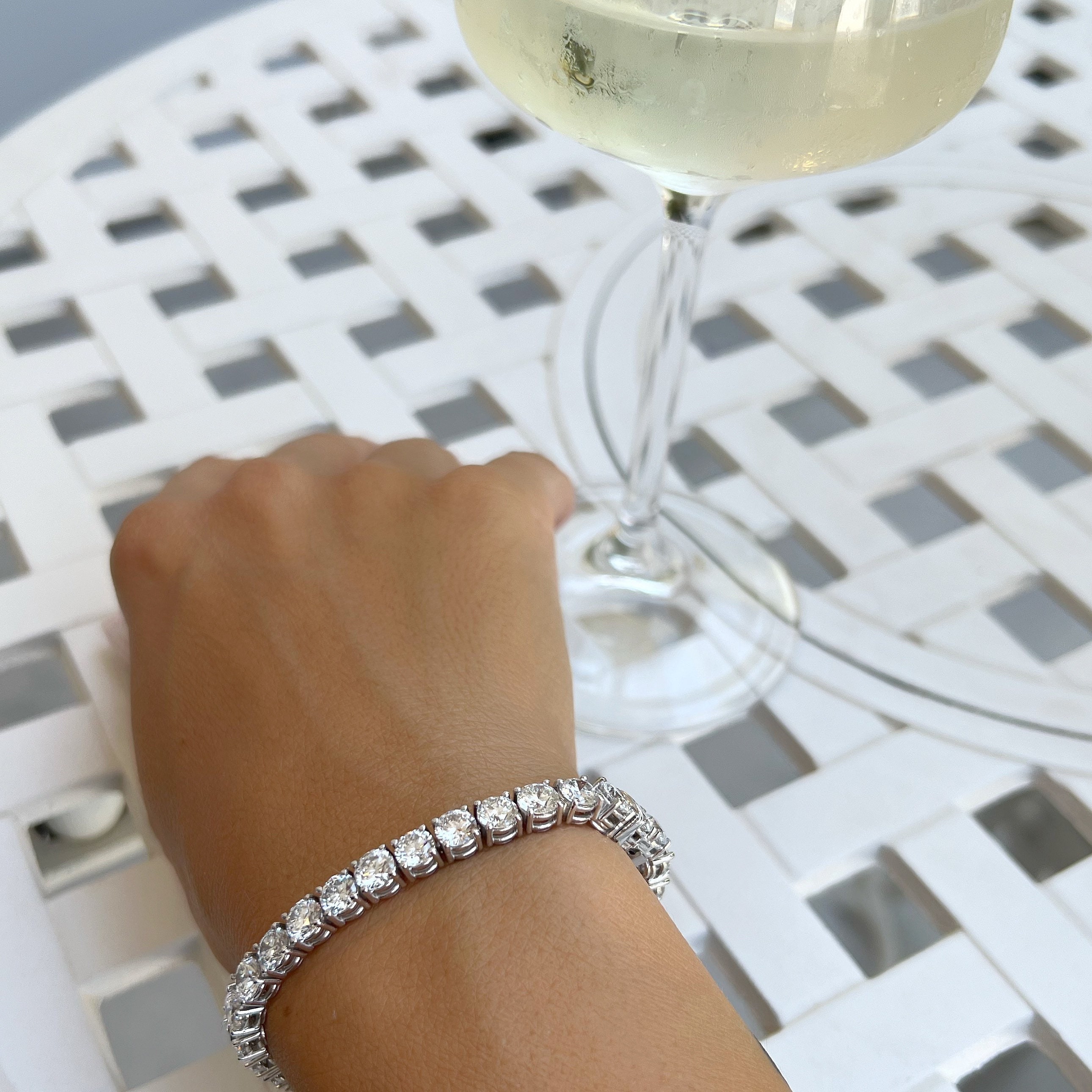 5ct Baguette Cut Diamond Tennis Bracelet | Rêve