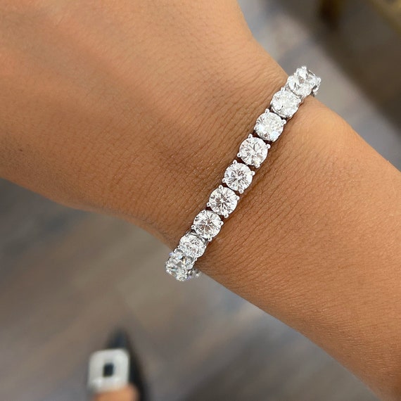14K Gold 5 carat Diamond Tennis Bracelet I SI – Jewelry by Artwark