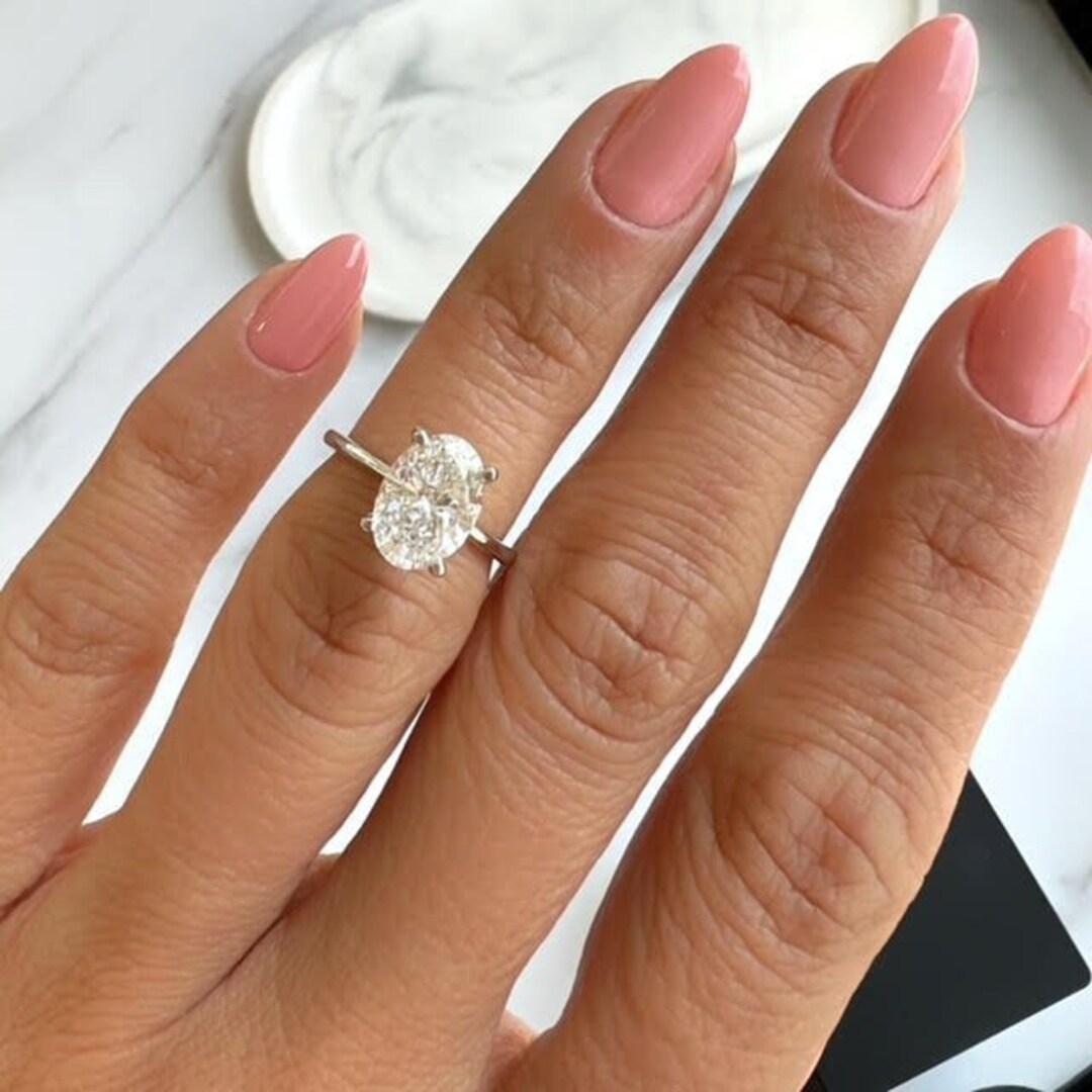 2 Carat E/VS1 IGI Certified Oval Cut Lab Grown Diamond Solitaire ...