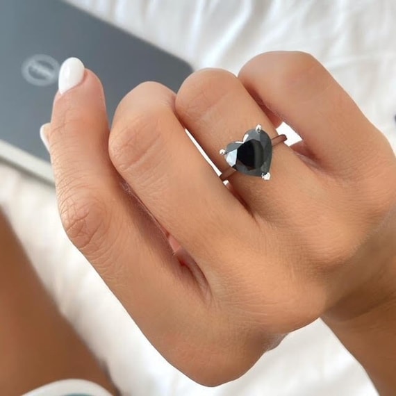 Pleasing Heart-Shaped Diamond Frame Engagement Ring in 14k White Gold,