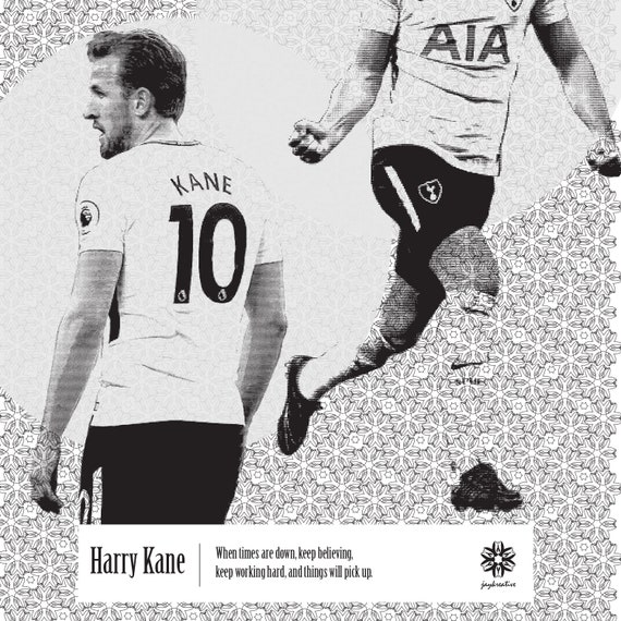 Harry Kane 2 Tottenham Hotspur F.C Football Player Poster Sport Star Photo Print