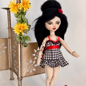 Artistic doll inspired by Amy Winehouse