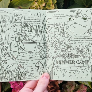 Frog Fellas at Summer Camp Illustrated Zine Mini Comic Frog Sticker ...
