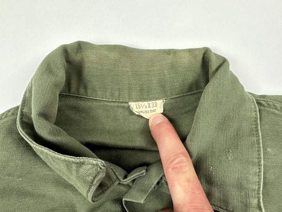 Vintage OG-107 Sateen US Airborne Military Shirt - image 5